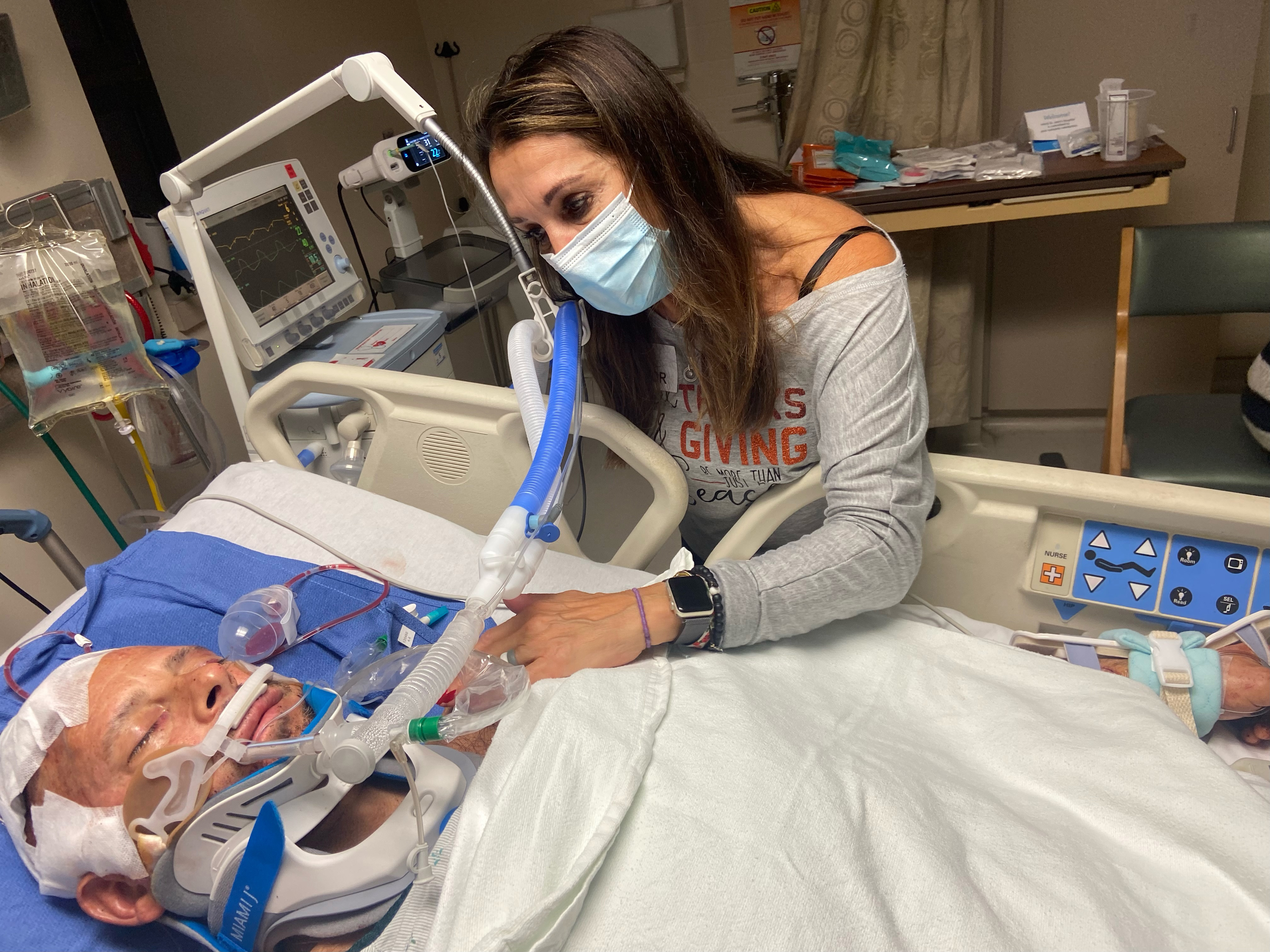 Chris and Mom at the hospital